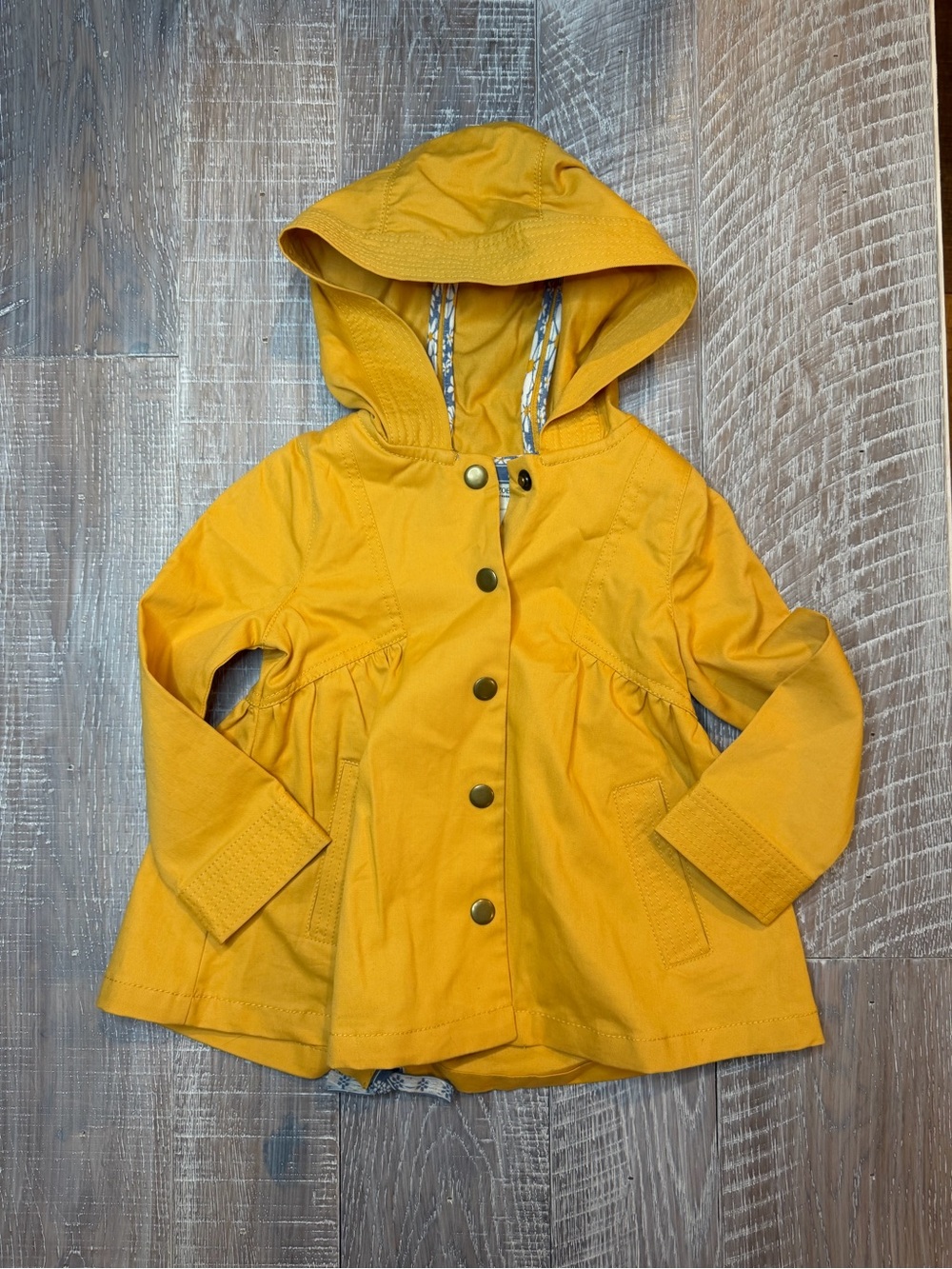 Rachel Zoe Girls' Bright Yellow Hooded Raincoat